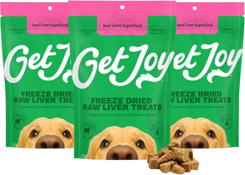 Vista 9 de Get Joy Golosinas liofilizadas 100% de corazón de res para perros, 4 onzas Carne de órgano de un solo ingrediente, complemento de comida cruda