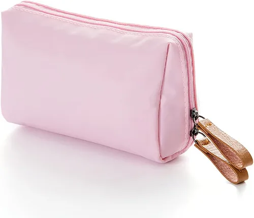 Vista 7 de Pequeña bolsa de maquillaje para bolso, bolsa de maquillaje, pequeña bolsa de cosméticos, mini bolso portátil para mujeres y niñas, Negro