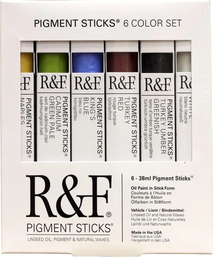 Vista 155 de R&F Handmade Paints - Pigmento profesional al óleo en barra, naranja lizarina, 6.4 fl oz