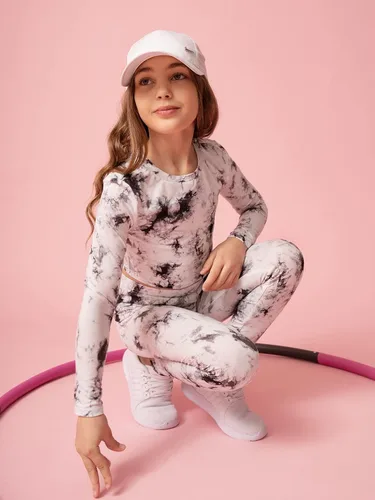 Vista 3 de SOLY HUX Conjunto de 2 piezas de camiseta de manga larga y leggings para niña