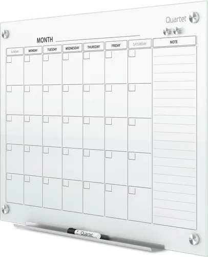 Vista 3 de Calendario magnético de vidrio Quartet infinity, Blanco