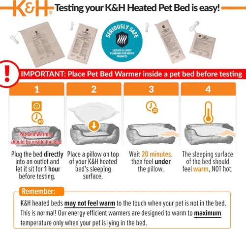 Vista 6 de K&H PET PRODUCTS K & H PET PRODUCTOS MET WEARD WEADER TAN PEQUEÑO 8,5 x 9 pulgadas Create Your Own Heated Cat Bed with The K&H Warmer, Waterproof