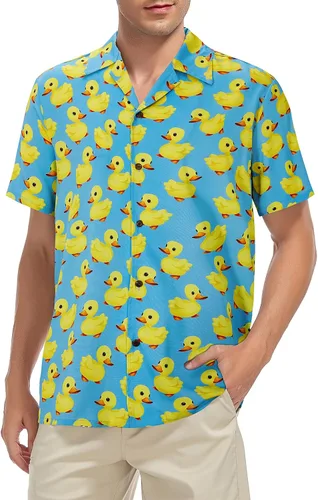 Vista 96 de Camisa hawaiana para hombre, con estampado floral, cómoda, con botones, casual, manga corta, ropa de playa para hombre
