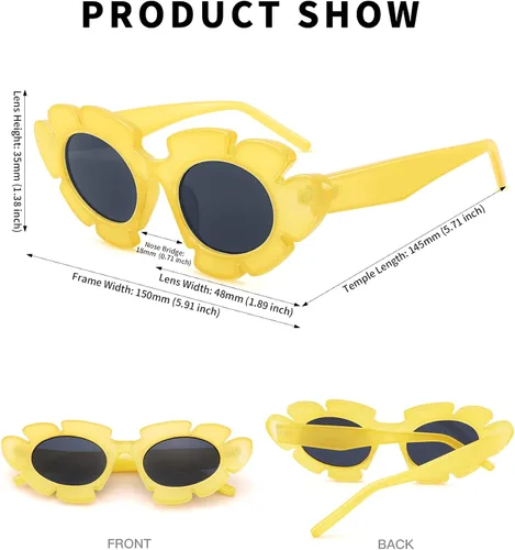Vista 4 de Pro Acme Gafas de sol de moda con diseño de ojo de gato para mujeres y hombres, gafas de sol gruesas retro