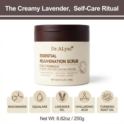 Vista 7 de Essence Exfoliante revitalizante con cúrcuma ácido glicólico niacinamida tratamiento para pieles sensibles, exfoliante suave y cremoso de lavanda