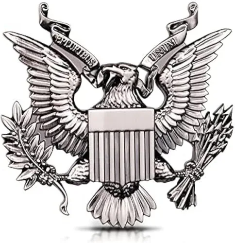Vista 6 de Emblema de coche de metal del ejército de los Estados Unidos US Army pegatina adhesiva (bronce)
