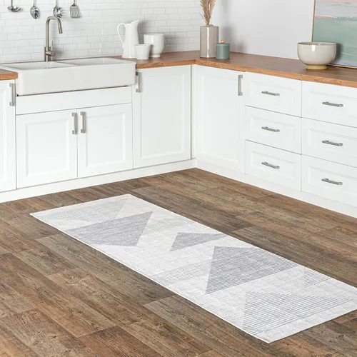 Vista 12 de nuLOOM Adeline - Alfombra hexagonal moderna lavable a máquina, 4 x 6, color beige Adeline Beige