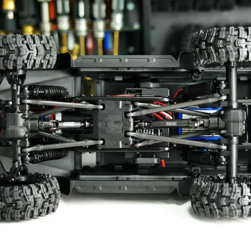 Vista 7 de INJORA Eje de transmisión de acero negro delantero trasero central con orificio en forma de D para TRX4M Defender Bronco 1/18 RC Crawler Upgrade