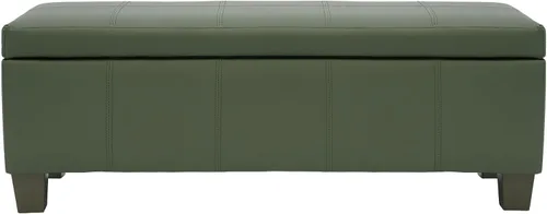 Vista 5 de 41" Storage Ottoman, Storage Bench with Safety Hinge, Upholstered Synthetic Leather Ottoman Bench for Bedroom, Living Room, Entryway, Hallway, Foot