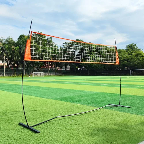 Vista 6 de Red de entrenamiento de voleibol portátil de 12 pies/18 pies para golpear o servir taladros, red de práctica independiente para exteriores e