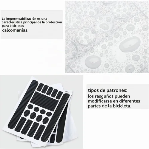 Vista 3 de Outus 3 piezas de protector de cadena para bicicleta, protector de marco de cadena, protector de película adhesiva para cadena de bicicleta, marco 1