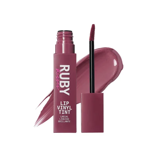 Vista 13 de Ruby Kisses Tinte de vinilo labial – Lápiz labial líquido de alto pigmento, a prueba de transferencia, a prueba de manchas, brillo satinado suave