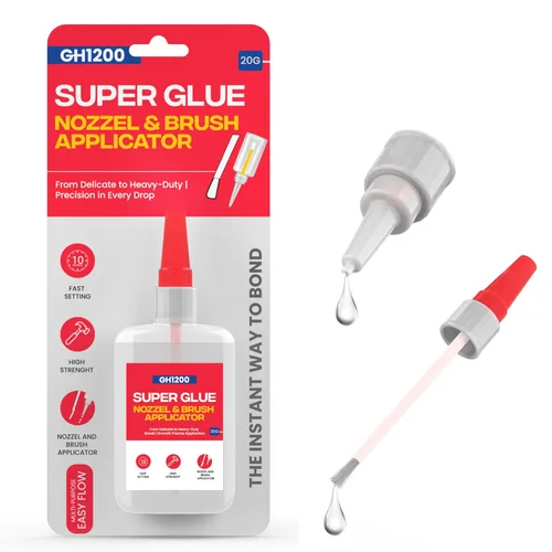 Vista 9 de 12 Gramos de Super Pegamento Multiusos con Tapa Anti Atasco. Pegamento Ca - Adhesivo SuperPegamento. Pegamento de Cianoacrilato para Plásticos