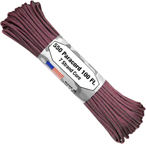 Vista 30 de Atwood Rope MFG Cuerda de paracaídas de nailon 550 que cambia de color, 100 pies, 7 hebras, equipo de supervivencia exterior, fabricado en Estados