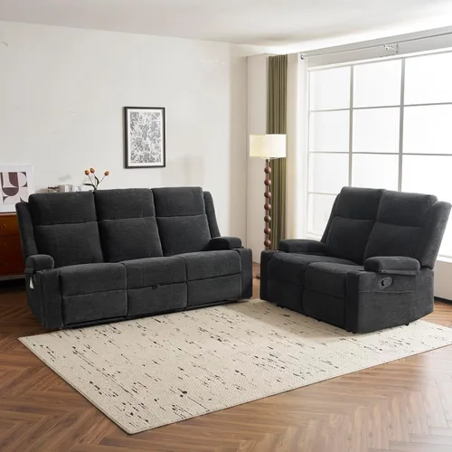 Vista 20 de Sofá biplaza reclinable manual, sofá reclinable de 2 plazas