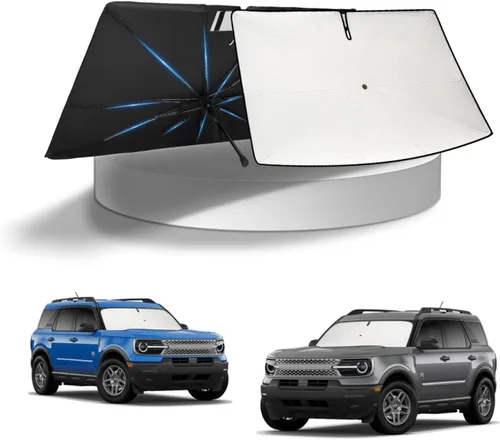 Vista 145 de KUST - Parasol plegable para parabrisas para BMW X1 E84, accesorios 2011 2012 2013 2014 2015, protector de visera de sol ajustable que bloquea