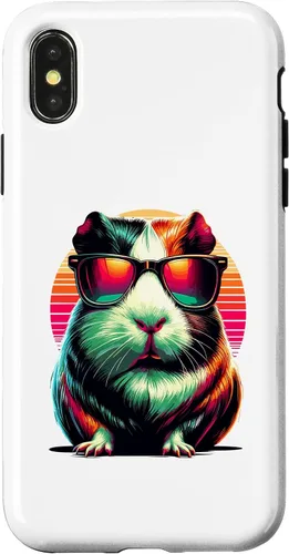 Vista 4 de Funda colorida para iPhone 15 con gafas de sol de arte pop para amantes de conejillos de indias
