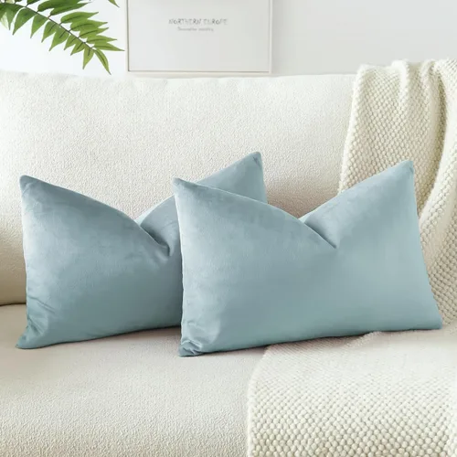 Vista 32 de OTOSTAR - Fundas de almohada decorativas de 16 x 16 pulgadas, fundas de cojín de terciopelo suave, fundas cuadradas para sofá, cama, sofá del hogar