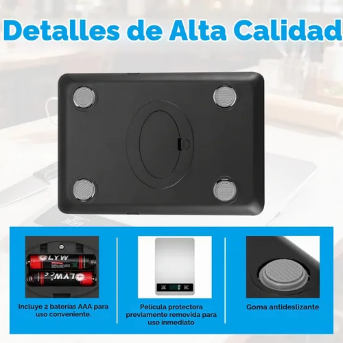 Vista 6 de Báscula digital de alimentos de 33 libras, báscula digital de cocina, gramos y onzas para pérdida de peso, hornear, cocinar, Keto y preparación
