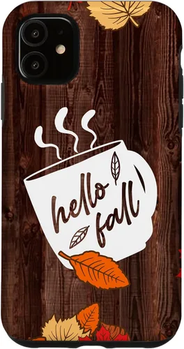 Vista 8 de Hello Fall Mug Maple Leaves Autumn Season Thanksgiving Gift Case for iPhone 17