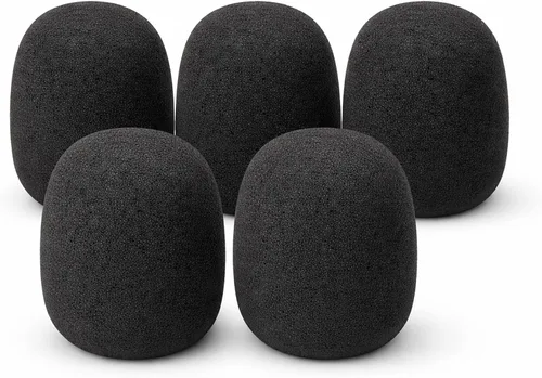 Vista 5 de Stagg WS-S35/B5 Cinco Pack Espuma Parabrisas Para Estudio Micrófono Condensador - Negro