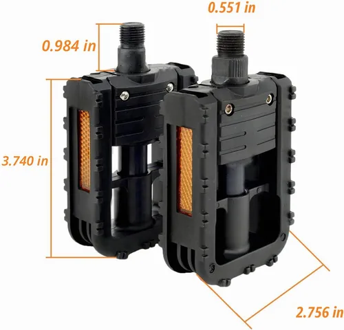 Vista 2 de Bike Pedals, Folding Bike Pedals 9/16'' with Reflective Strips