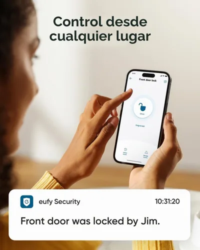 Vista 5 de eufy Security Smart Lock C220, cerradura de puerta de entrada sin llave