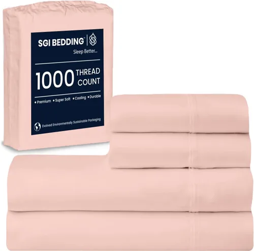 Vista 10 de SGI bedding Sábanas 100% algodón egipcio tamaño individual – Sábanas refrescantes, ropa de cama blanca suave y transpirable, ropa de cama de lujo