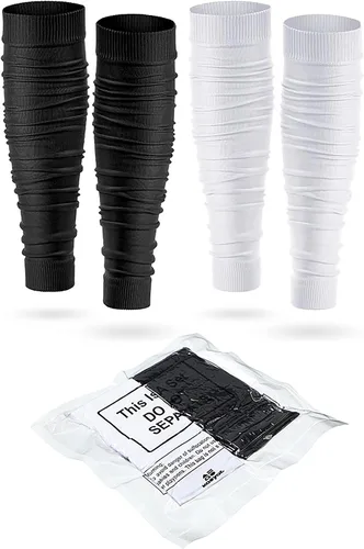 Vista 7 de Kasyat 2 pares de calcetines de fútbol para hombre, manga de compresión de pantorrilla, para fútbol, correr, adultos, jóvenes, mujeres