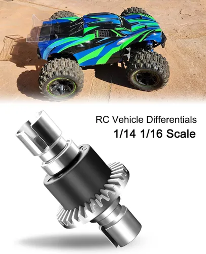 Vista 2 de Repuesto de repuesto diferencial de metalurgia de polvo de 16420Y, compatible con todos los autos RC a escala 1:14 1:16 para vehículos RC