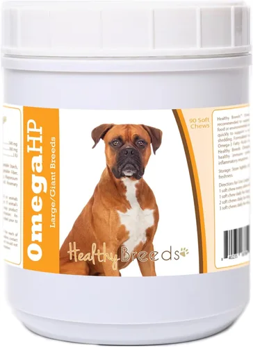 Vista 193 de Healthy Breeds Affenpinscher Omega HP - Masticables suaves para piel y pelaje, 60