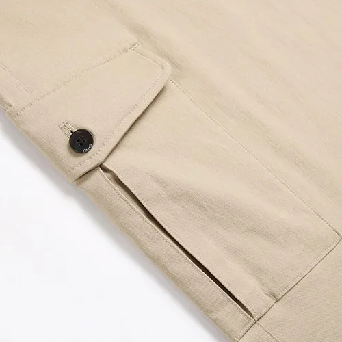 Vista 6 de Pantalones Largos Cargo Hombre Casual Color Puro aire Libre Bolsillos cremallera Pantalones deportivos Elasticidad