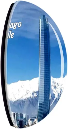 Vista 2 de Santiago Chile - Imán para nevera, 3D, cristal de cristal, turístico, ciudad, viaje, recuerdo, regalo, adhesivo fuerte para refrigerador