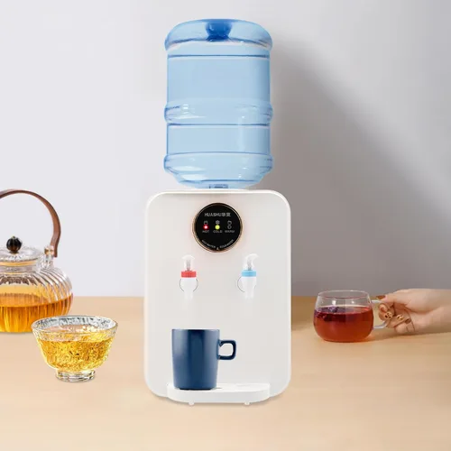 Vista 10 de Dispensador de agua de encimera premium, dispensador de agua caliente/fría, dispensador de agua de carga superior (negro)