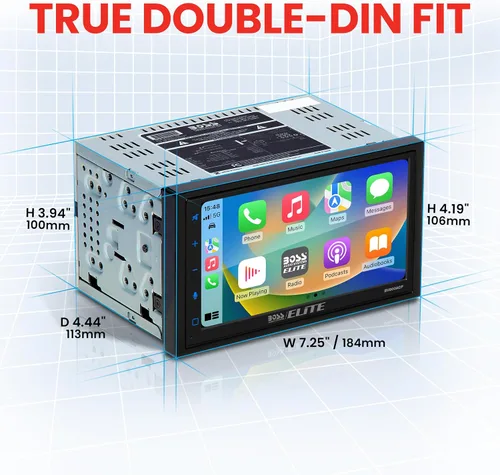 Vista 4 de BOSS Audio Systems BV800ACP - Receptor de video para automóvil de 6.25 pulgadas, Bluetooth, USB, Android Auto, Apple CarPlay, 3 años de garantía