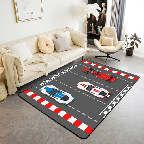 Vista 41 de Alfombra de motocross de 3 x 5 pies, alfombra para deportes extremos, sala de estar, dormitorio, decoración de motocicleta, alfombra antideslizante