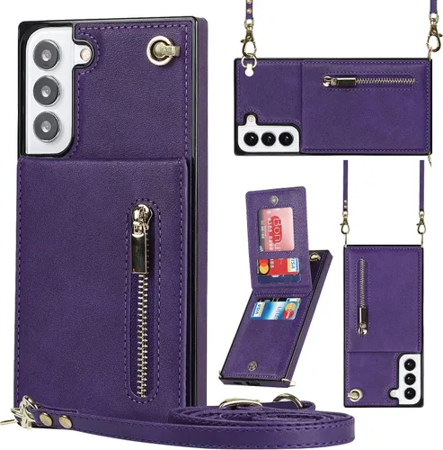 Vista 8 de Funda compatible con Samsung Galaxy S23 Plus de 6.6 pulgadas, bolso de bolsillo, correa de hombro, elegante funda protectora para Galaxy S23 Plus