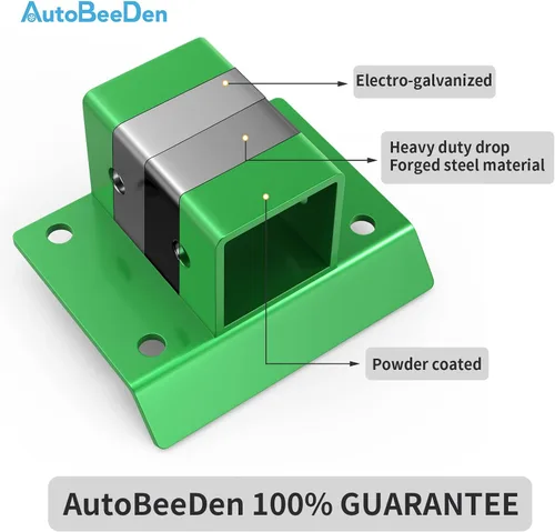 Vista 4 de Ganchos para cubo de tractor receptor de 2 pulgadas, montaje con placa de respaldo, pernos de acero forjado de grado 70, receptor de 2 pulgadas