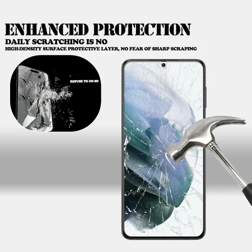 Vista 2 de Diseñado para Samsung Galaxy S21 + Plus 5G Protector de pantalla de vidrio templado 2-Pack Película protectora de lente de cámara 2-Pack