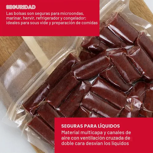 Vista 5 de Nesco Bolsas con cremallera de cuarto de galón de sellado al vacío, 50 unidades, 8 x 12 pulgadas