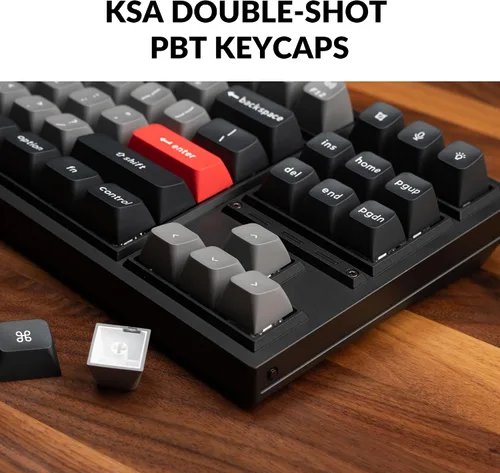 Vista 5 de Keychron Q3 Pro SE Wireless Custom Mechanical Keyboard, QMK Programmable Full Aluminum TKL Layout BluetoothWired RGB with Hot-swappable Keychron K