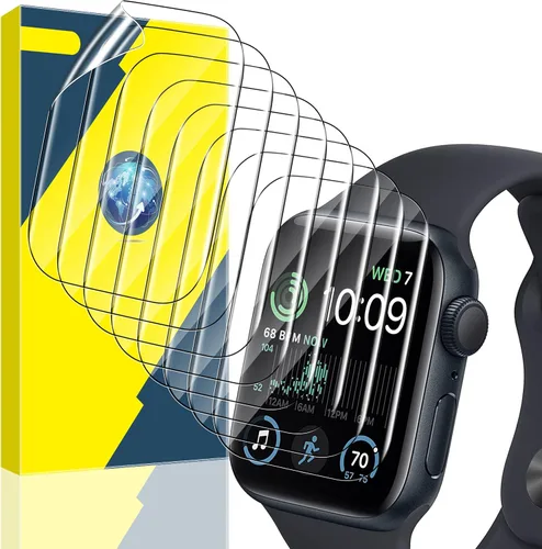 Vista 8 de YMHML - [Juego de 2] Protector de pantalla de vidrio templado compatible con Apple Watch de 38mm Series 3/2/1 con estuche negro duro, cubierta