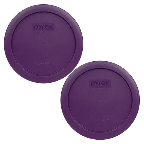Vista 6 de Pyrex 7201-PC (4 tazas) Berry Pink - Tapa de almacenamiento para cuencos de vidrio, fabricada en Estados Unidos