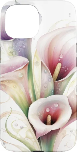 Vista 6 de iPhone 12 Pro Max Calla Lilies Flower Floral Watercolor Case