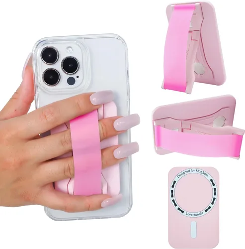 Vista 13 de LoveHandle PRO Compatible con MagSafe Agarre Magnético para Teléfono con Soporte - Montar, Correa y Soporte para Smartphone y Tableta - Anillo