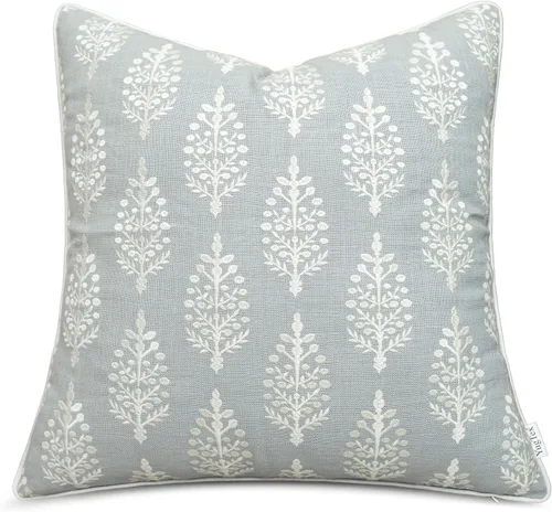 Vista 8 de Chandni Paiseley Funda de Cojín Decorativo Cuadrado Bordado de Acento - Sofá, Silla, Sillón, Dormitorio, Sala de Estar, Decoración del Hogar