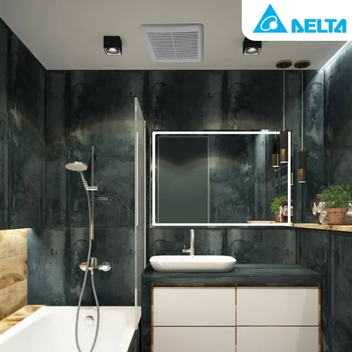 Vista 4 de Delta BreezIntegrity ITG50 50 CFM - Ventilador de ducha, ITG80H