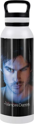 Vista 8 de The Vampire Diaries OFFICIAL Damon Botella de agua aislada de 24 onzas, resistente a fugas, de acero inoxidable con aislamiento al vacío con tapa