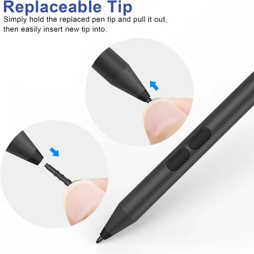 Vista 8 de Lápiz óptico para dispositivos de pantalla táctil ASUS, lápiz digital activo con punta ultrafina, sensibilidad a la presión 1024, rechazo de palma