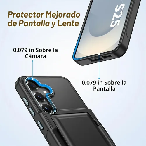 Vista 5 de Vofolen for Samsung Galaxy S25 Case Wallet with Card Holder RFID Blocking